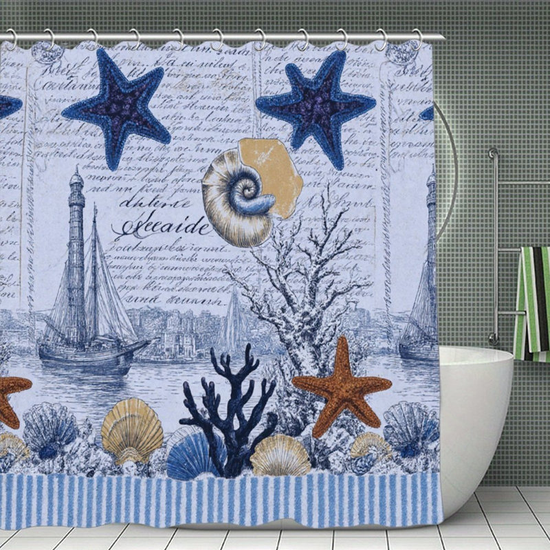 Rideaux de douche Seaside Langle, 71 x 71