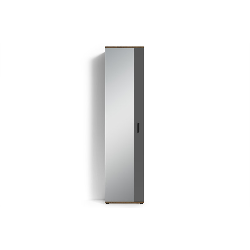 Deshaunta 1 Door Manufactured Wood Wardrobe, Brown