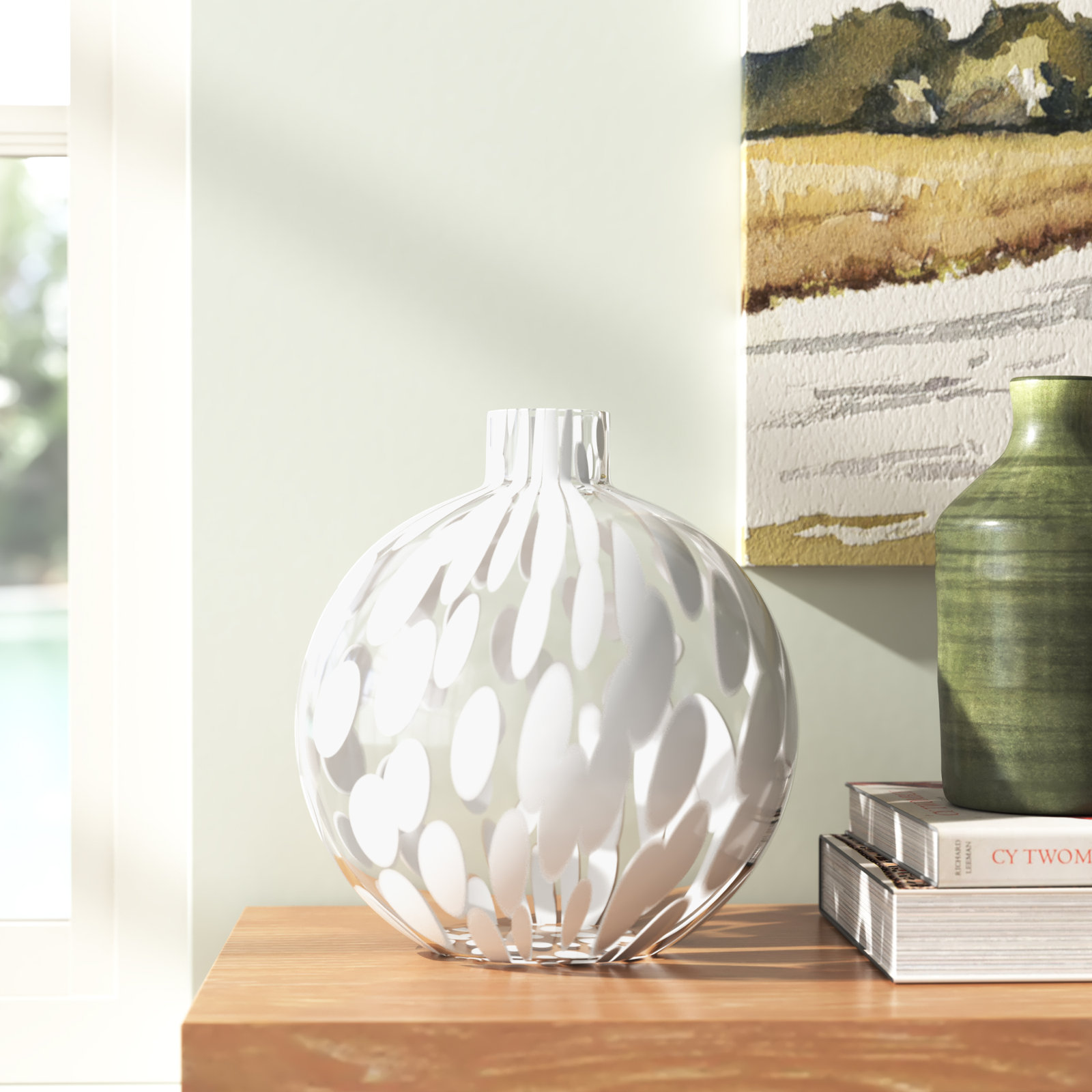 Cersie Glass Table Vase, 10.50" H x 10" W x10" D