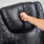 Chaise inclinable de 37 po de style cinéma en similicuir avec éclairage à DEL, porte-gobelets et appui-tête réglable (ensemble de 4)
