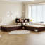 Lit plateforme simple en L avec rangement, bureau, lit gigogne et lumière DEL-856782321-856782326