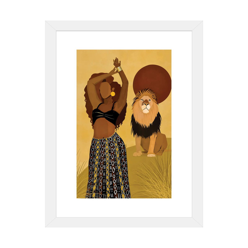 Maya par Bria Nicole-impression d’art graphique, Blanc, H 24 po x l 16 po x P 1 po, Papier encadré blanc