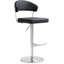 Upholstered Counter Stool with Metal Frame-1391162377