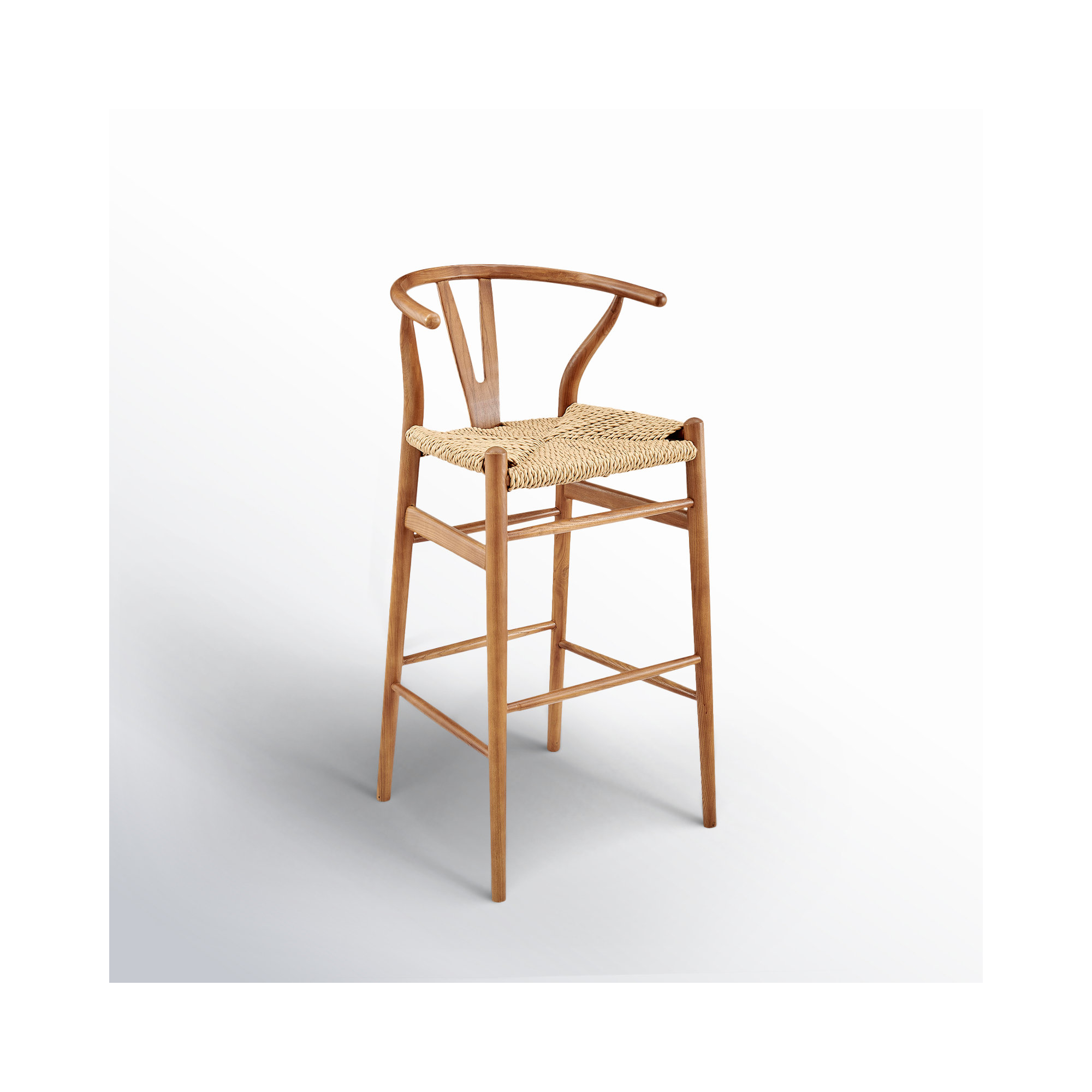 Fairbanks Solid Wood Bar/Counter Stool, Golden Ash, Bar Stool (30.1" Seat Height), Natural