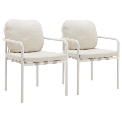Ensemble de 2 chaises de salle à manger pour l'extérieur