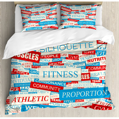 Fitness Modern & Contemporary Duvet Cover