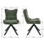 Upholstered Wingback Dining Chair, High‑Back Accent Side Chair with Lumbar Support, Steel Frame High‑Density Sponge Padded Chair for Dining Room Living Room-367652889-367652893-367652895