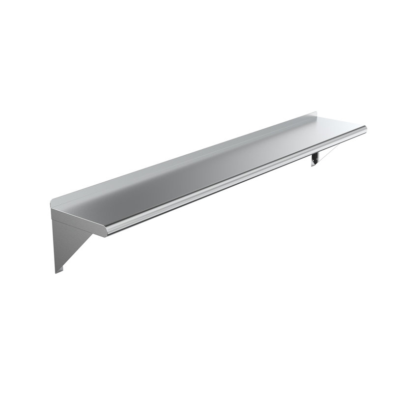 60" Stainless Steel Wall Shelf with Brackets