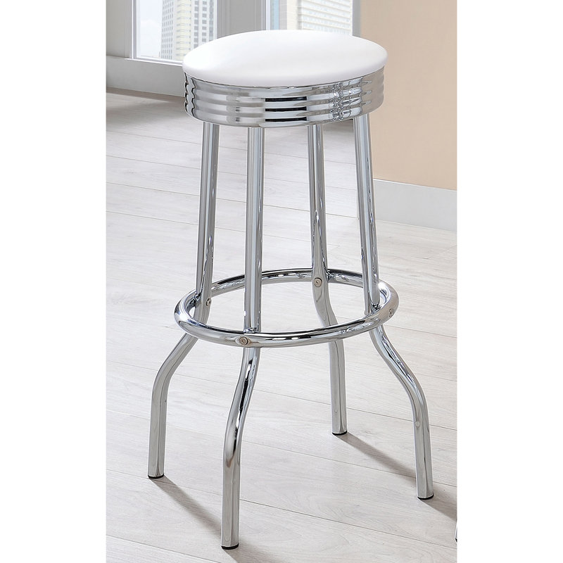 Tabouret de bar pivotant en métal blanc Midge (ensemble de 2), Blanc