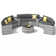 6 - Person Fully Assembled Curved Patio Conversation Set With Side Table