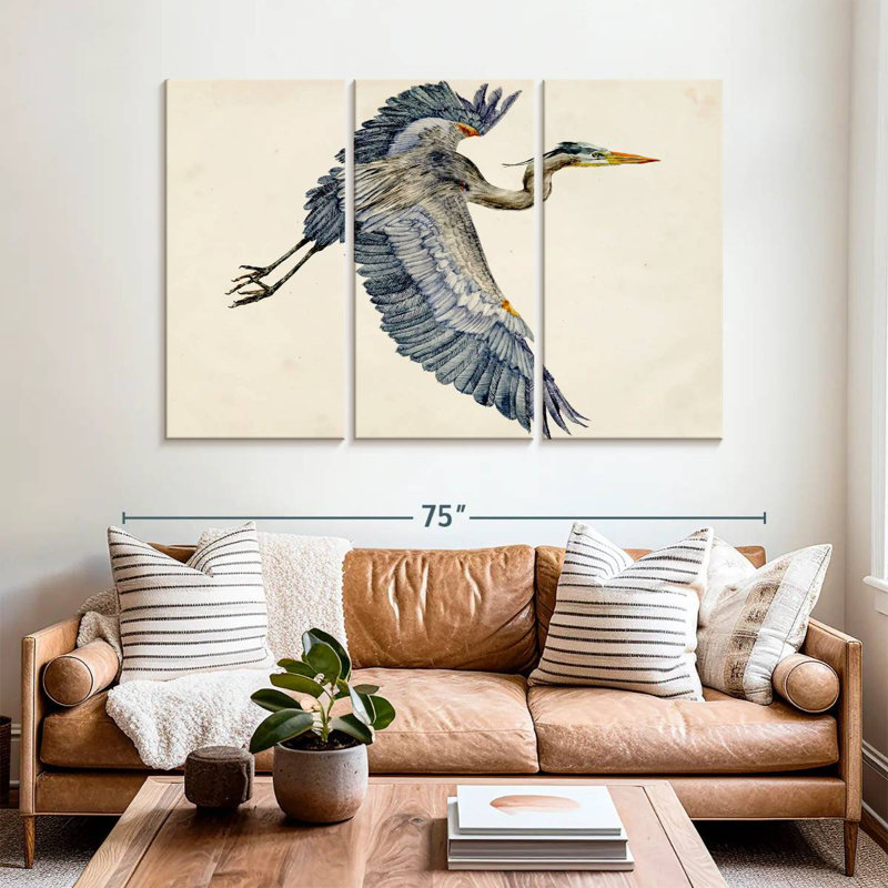 Brampt Blue Heron Rendering IV, 42" H x 65" W