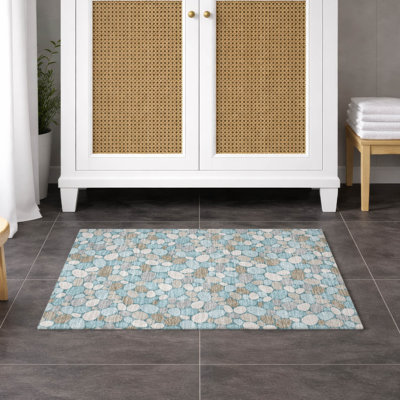 Machine Washable Indoor/Outdoor Chantille ACN2817 Geometric Rug