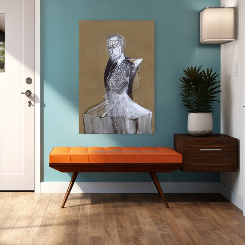 Art mural fantôme en costume, H 48 po x l 32 po