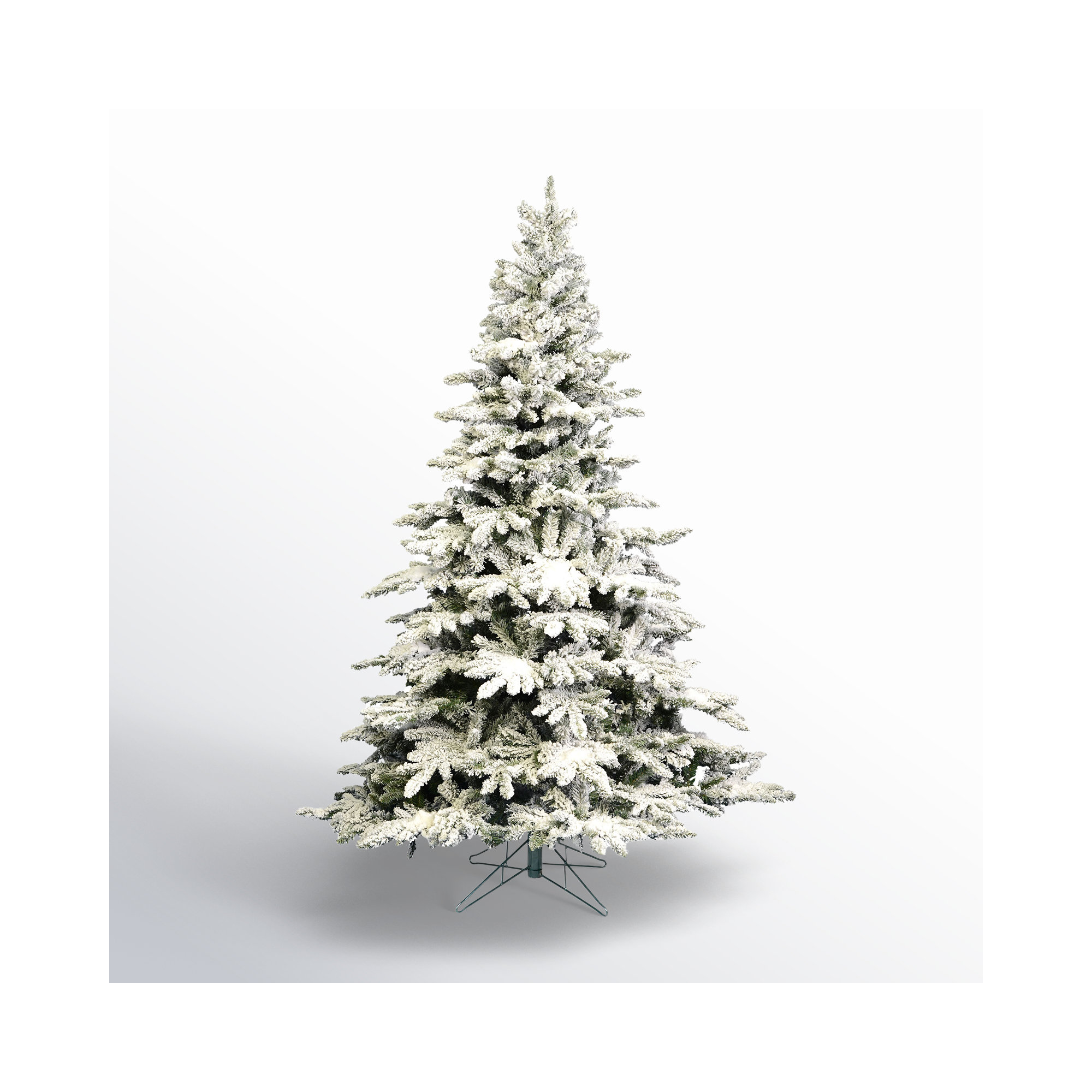 Green/White Fir Artificial Christmas Tree, 7.5' H