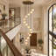 Lustre d'escalier en albâtre à 14 lumières-1323154323