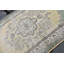 Tapis tribal jaune Oushak fabriqué à la main de style rétro Oushak jaune / vert