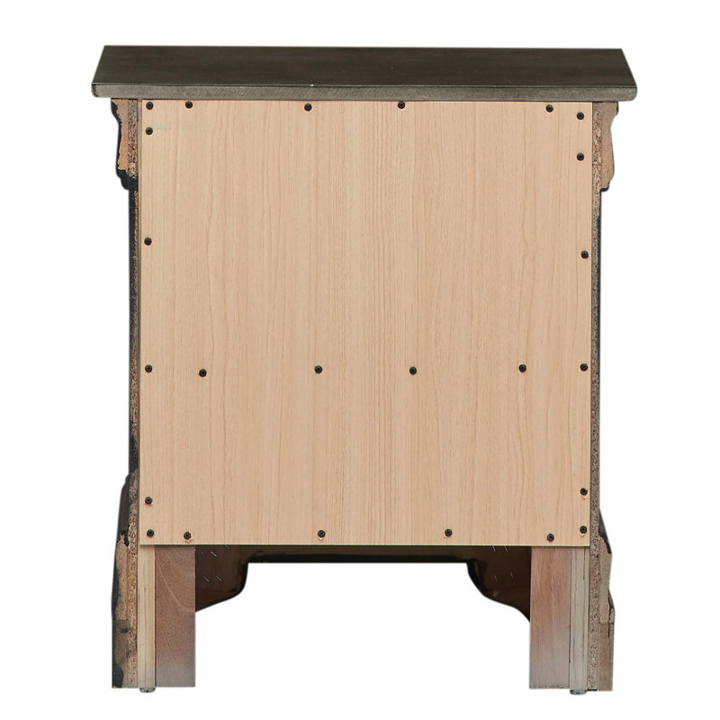 Charming Traditional Nightstand, Gray