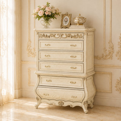 Platine de Royale 6-Drawer Chest - Champagne