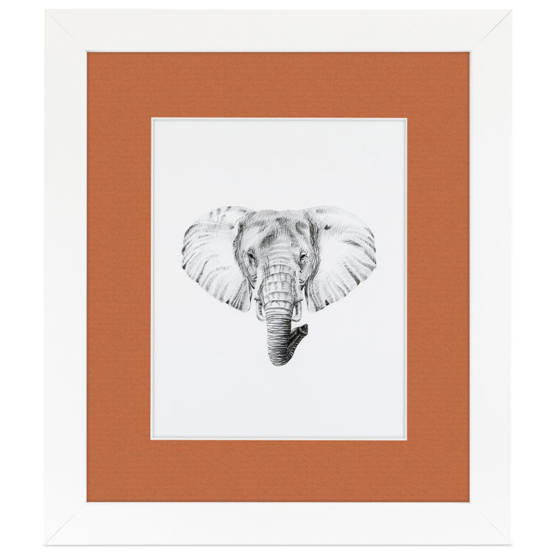 Matte Picture Frame with Mat, Red Orange