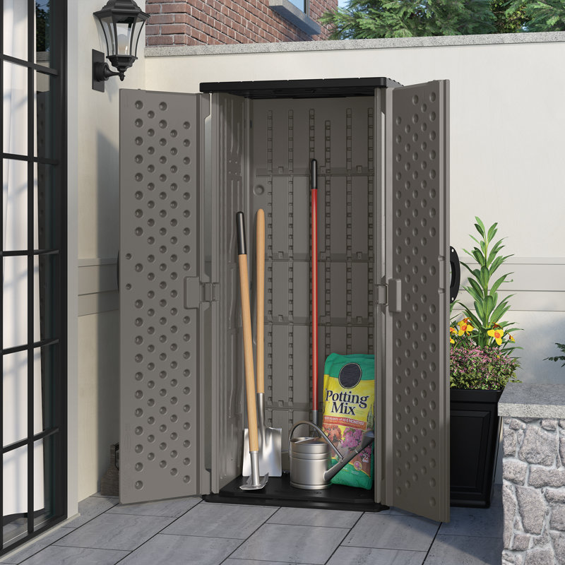 Suncast Mannington Storage Cabinet, No, Stone Grey