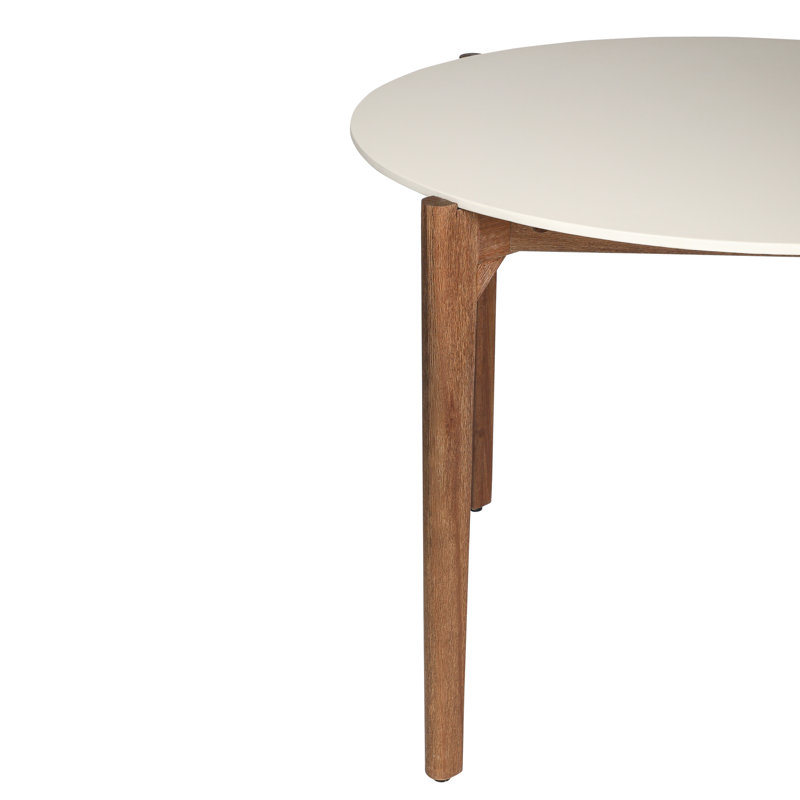 Table de salle à manger d'extérieur ronde 42 po Cove en pierre et eucalyptus - 4