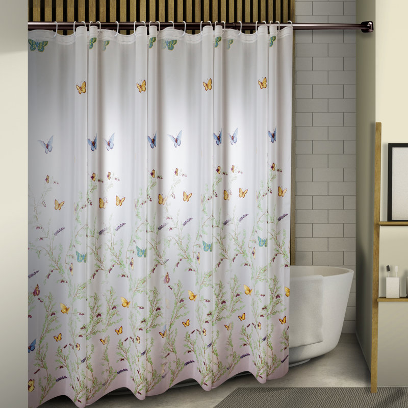 Rideau de douche simple papillons volants Earby
