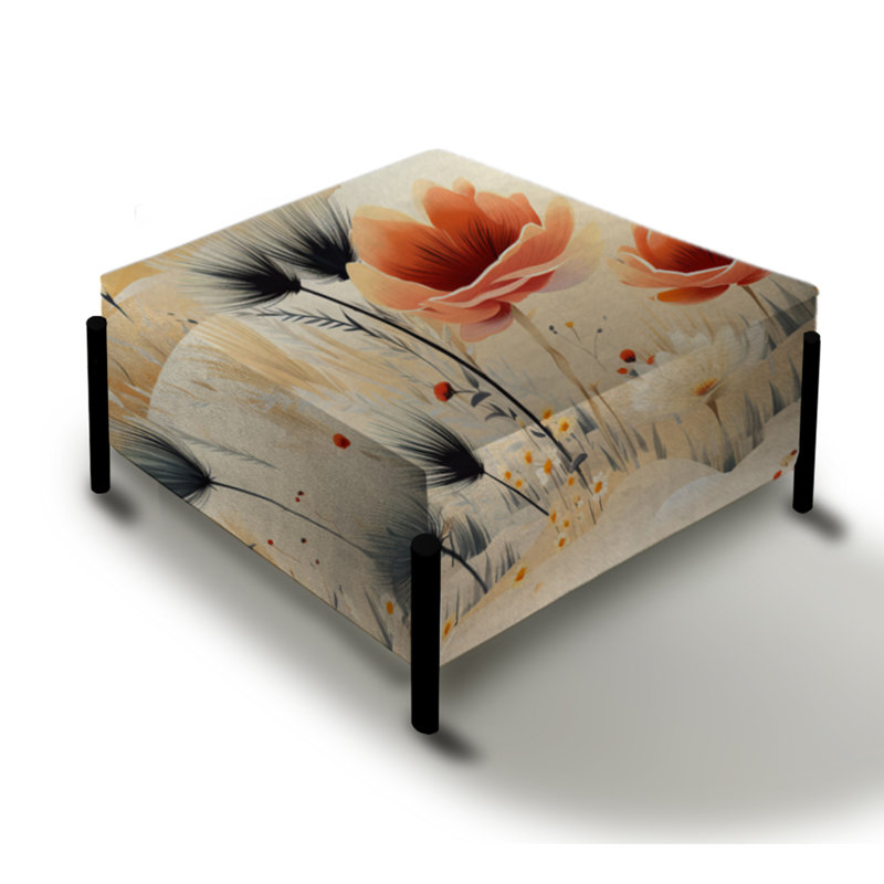 Grand motif de fleurs bohème beige avec motif bohème III
