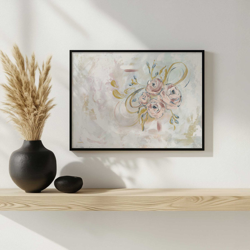 «Ensuite, fleurs» par Mackenzie Kissell, reproduction d'art, Brun, L 32 po x H 24 po, Impression encadrée