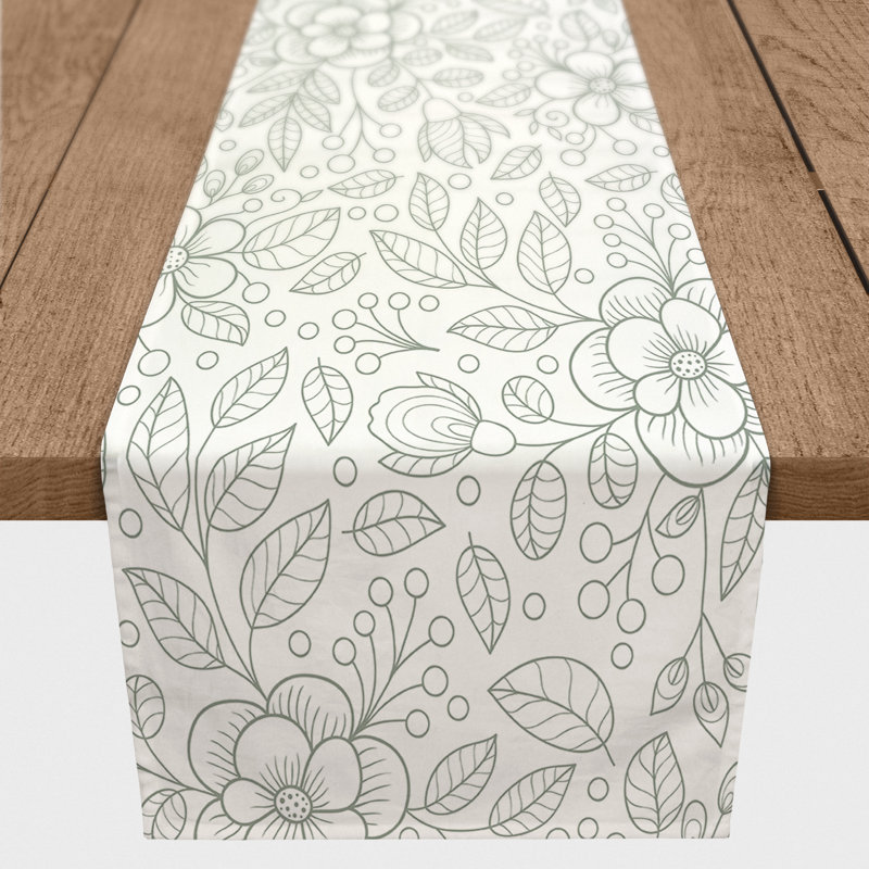 Chemin de table Amini, 72 po x 16 po, Vert