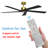 5 - Blade Propeller Ceiling Fan With Remote Control