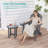 Round HDPE Plastic Wood Side Table – Durable Outdoor Accent Table for Patio, Garden, and Balcony-1587789176