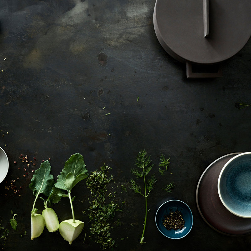 Junto Handmade Stoneware Dessert Bowl, Aquamarine