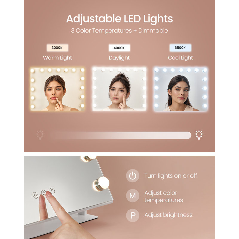 Miroir de maquillage avec lumières