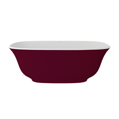 Amiata 64.75" x 31.5" Freestanding Soaking Volcanic Limestone™ Bathtub