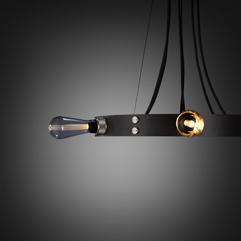 6 - Light Chandelier, Steel