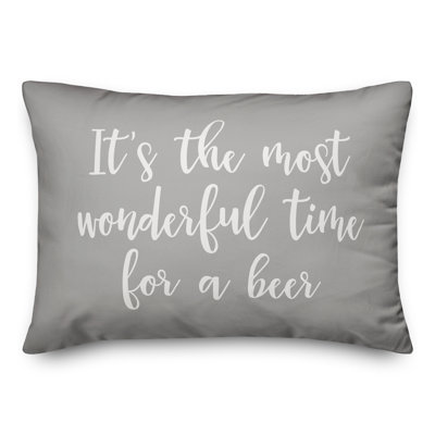  it's the Most Wonderful Time for a Beer Lumbar Pillow