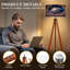  Lampe trépied sur pied Earth Horizon entourée de fleurs sauvages sous l'espace étoilé Sky Dreamy