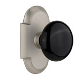 Cottage Plate with Black Porcelain Door Knob