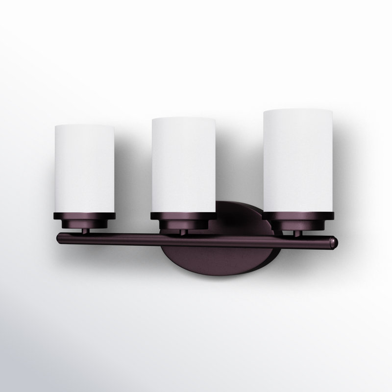 Éclairage de salle de bain à intensité variable 3 lumières Kaiyanna, Bronze huilé