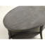 Tables basses contemporaines ovales en gris - moderne avec bouleau et étagère de rangement supplémentaire-666979657
