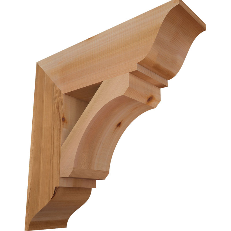 Support en bois rustique traditionnel BKTLEC01, Cèdre rouge de l'Ouest (lisse), H 22 po x l 5,5 po x P 22 po