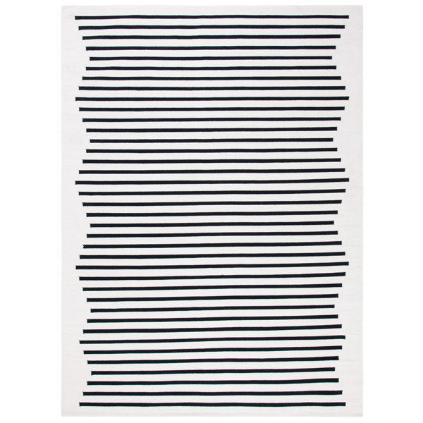 AllModern Mando Flatweave Cotton Striped Rug & Reviews | Wayfair