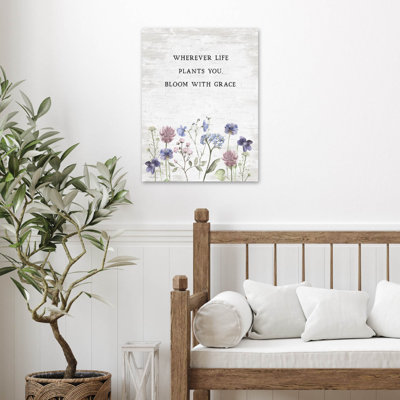Spring Bloom with Grace Wooden Artboard Décor