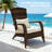 Patio Chair With Rattan Wicker, Soft Cushions, Tall Curved Backrest For Yard & Garden-648746641-648746643