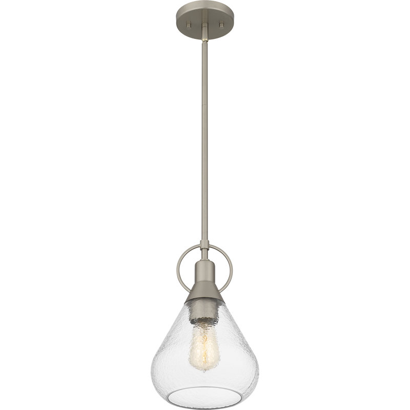 Luminaire suspendu 1 lumière Angelita, Nickel brossé