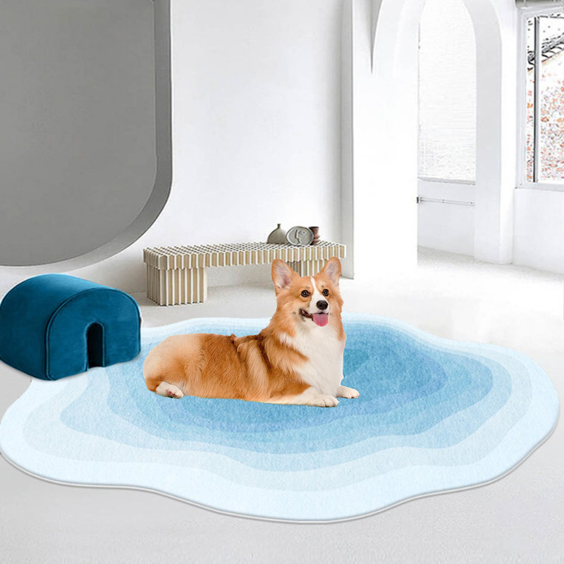 Alien Rugs，Cashmere Imitation Irregular Carpet Soft Fluffy Plush Anti-Slip Design Rugs Use for Living Room Bedroom Kitchen Entrance Floor Mat