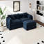 Canapé-lit en chenille moderne avec repose-pieds-1076184506-1076184508
