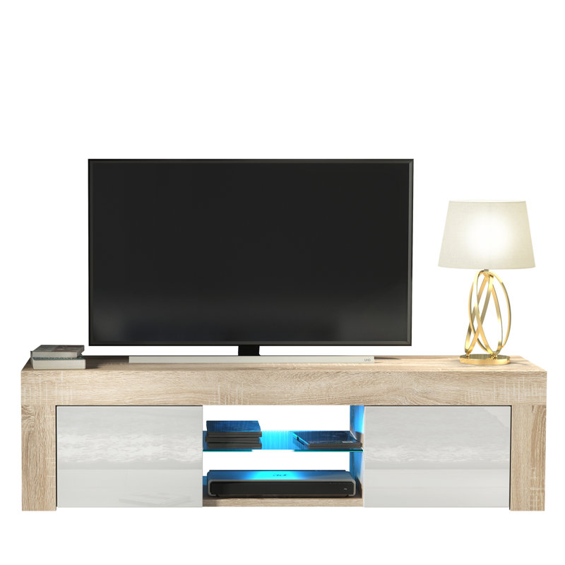 Camon TV Stand for TVs up to 48", Oak/White