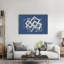 «Abstract Blue Geometric Design», reproduction d'art géométrique contemporaine abstraite-129970614