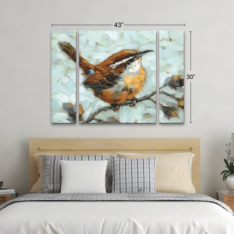 Ensemble de 3 panneaux d'art mural - "Carolina Fall" par Andrea Lavery, pour un salon, une chambre ou un bureau 